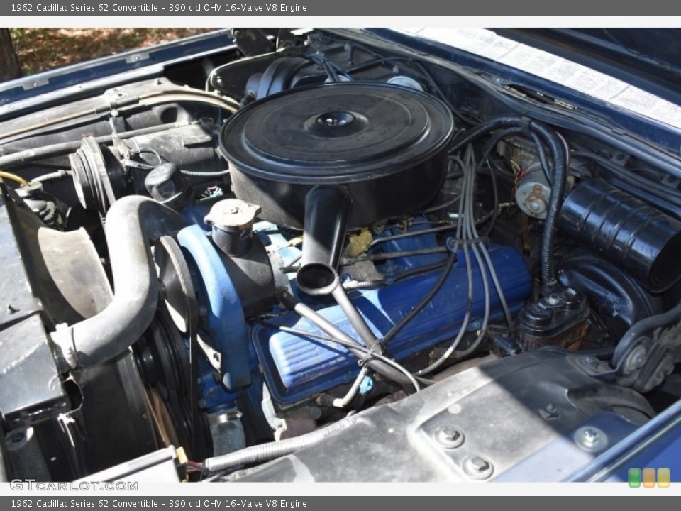 390 cid OHV 16-Valve V8 1962 Cadillac Series 62 Engine