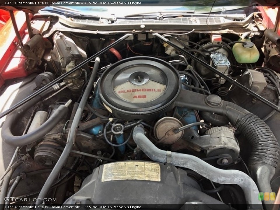 455 cid OHV 16-Valve V8 Engine for the 1975 Oldsmobile Delta 88 #138568950