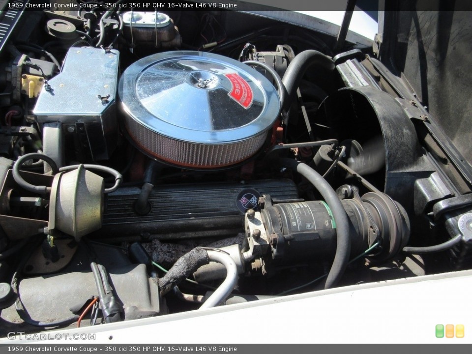 350 cid 350 HP OHV 16-Valve L46 V8 1969 Chevrolet Corvette Engine