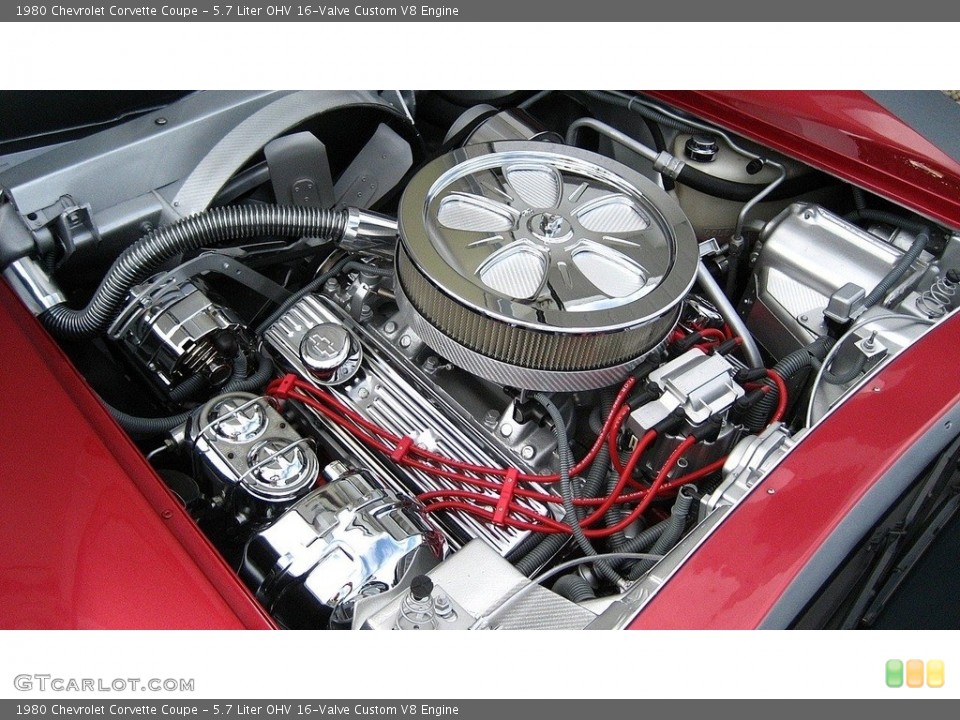 5.7 Liter OHV 16-Valve Custom V8 1980 Chevrolet Corvette Engine