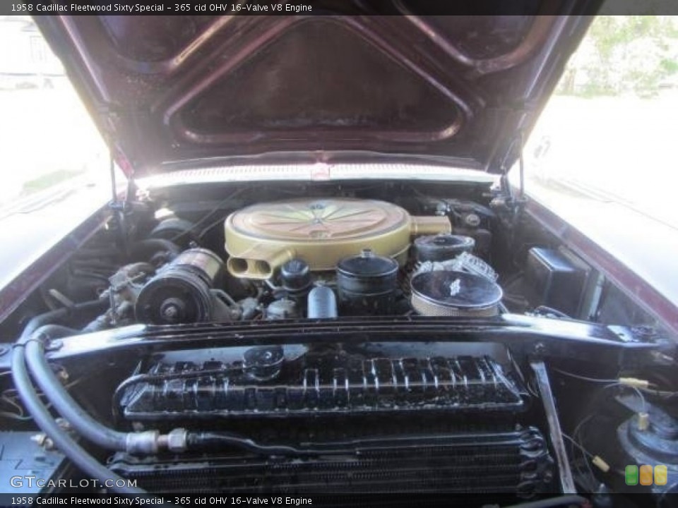 365 cid OHV 16-Valve V8 1958 Cadillac Fleetwood Engine