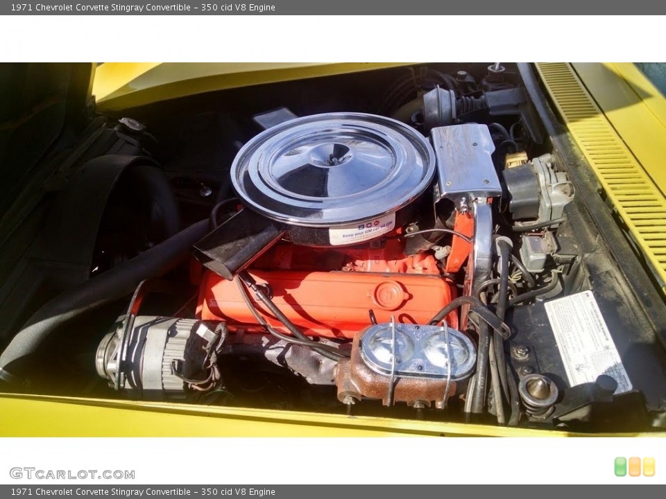 350 cid V8 1971 Chevrolet Corvette Engine