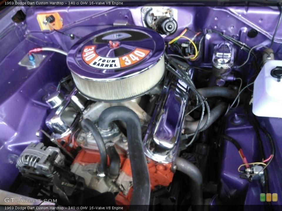 340 ci OHV 16-Valve V8 1969 Dodge Dart Engine