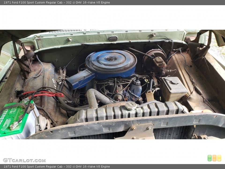 302 ci OHV 16-Valve V8 1971 Ford F100 Engine
