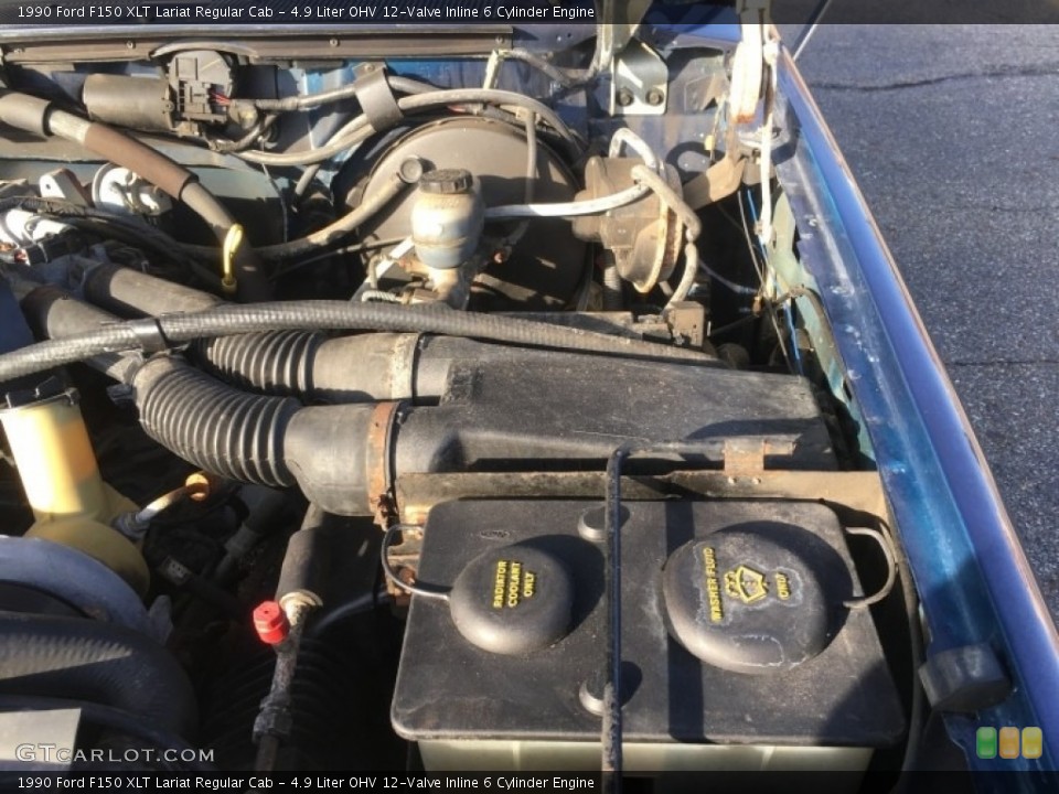 4.9 Liter OHV 12-Valve Inline 6 Cylinder 1990 Ford F150 Engine