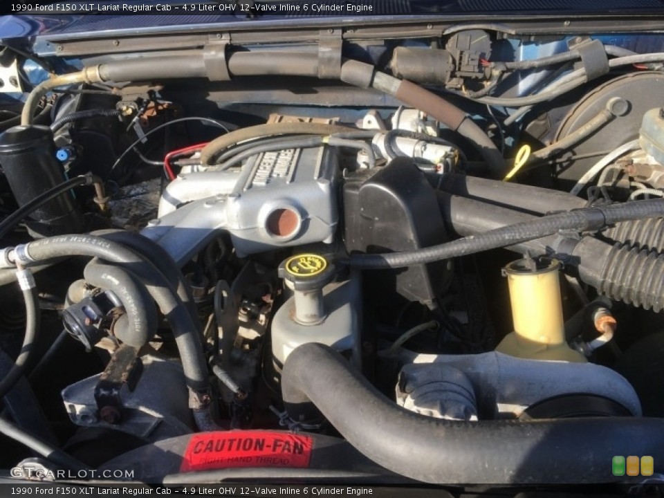 4.9 Liter OHV 12-Valve Inline 6 Cylinder Engine for the 1990 Ford F150 #138621129