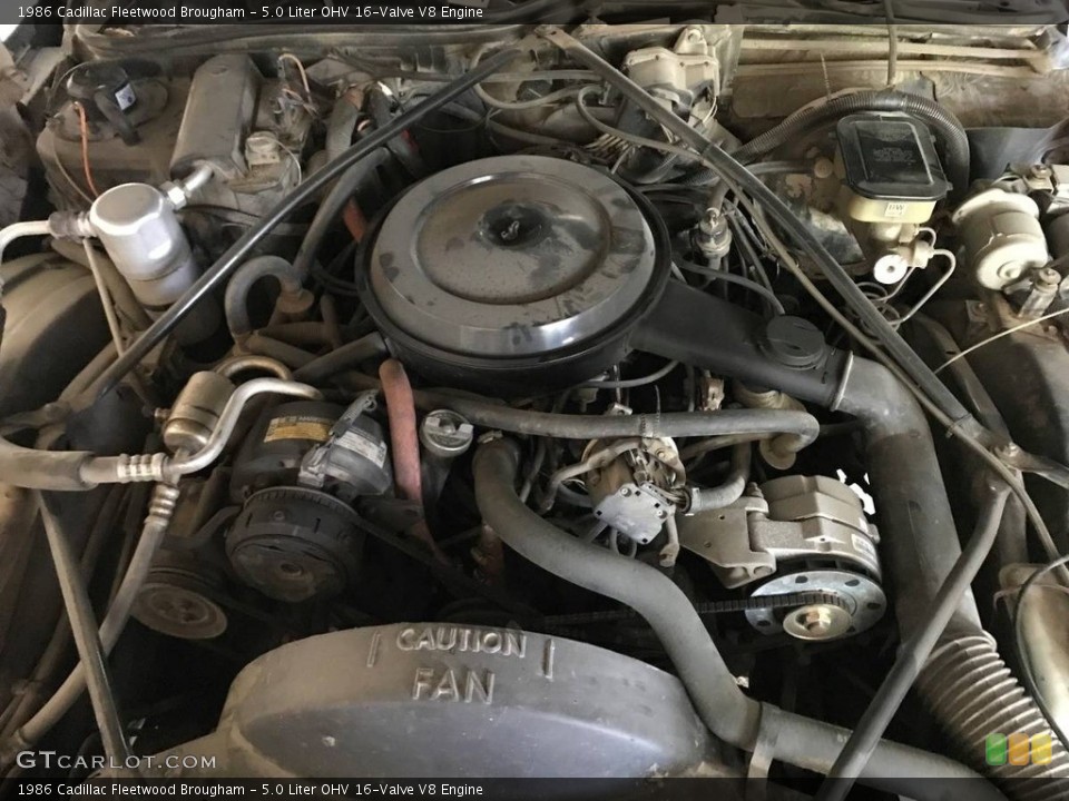 5.0 Liter OHV 16-Valve V8 1986 Cadillac Fleetwood Engine