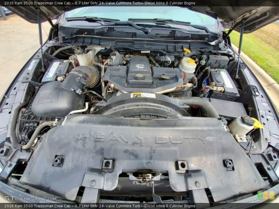 6.7 Liter OHV 24-Valve Cummins Turbo-Diesel Inline 6 Cylinder 2016 Ram 3500 Engine