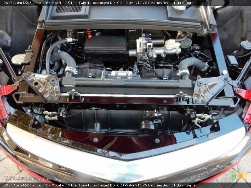 3.5 Liter Twin-Turbocharged DOHC 24-Valve VTC V6 Gasoline/Electric Hybrid 2017 Acura NSX Engine