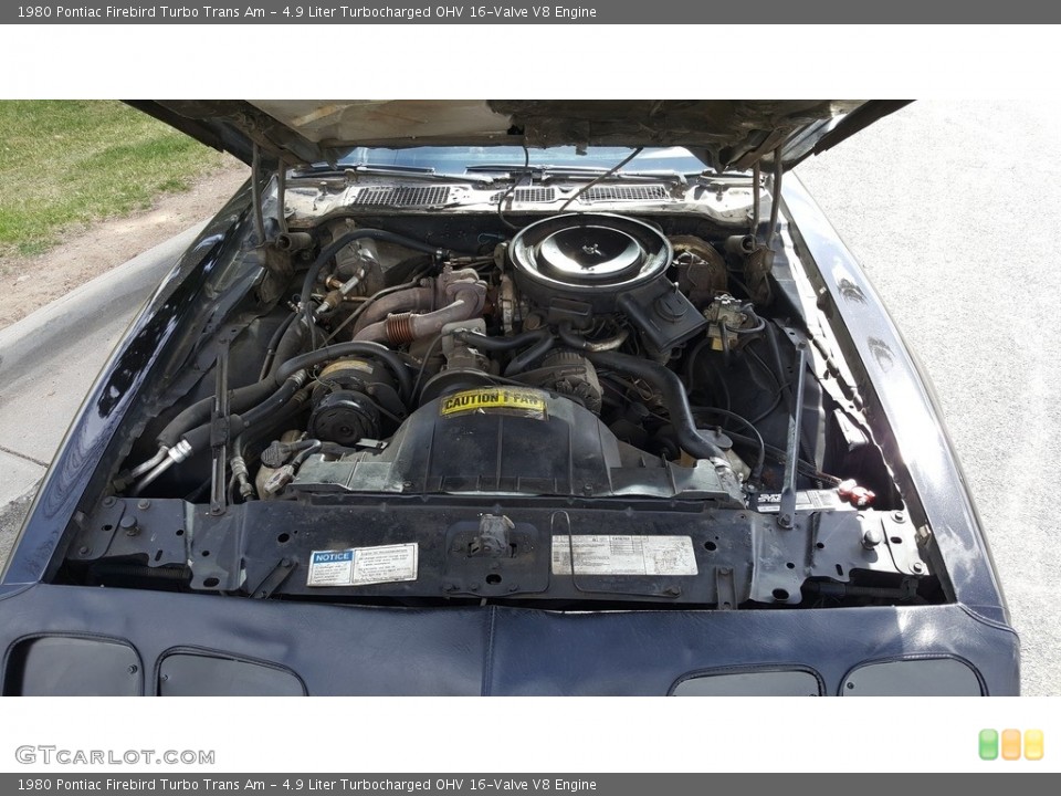 4.9 Liter Turbocharged OHV 16-Valve V8 1980 Pontiac Firebird Engine