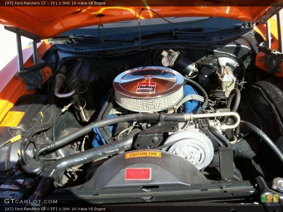 351 ci OHV 16-Valve V8 1972 Ford Ranchero Engine