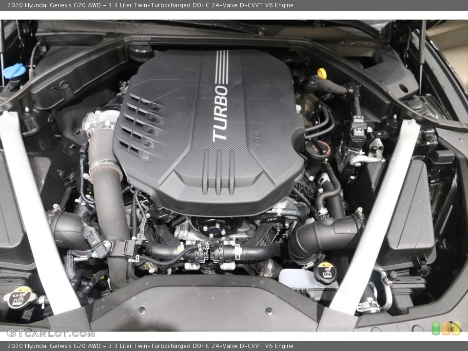 3.3 Liter Twin-Turbocharged DOHC 24-Valve D-CVVT V6 Engine for the 2020 Hyundai Genesis #138727875