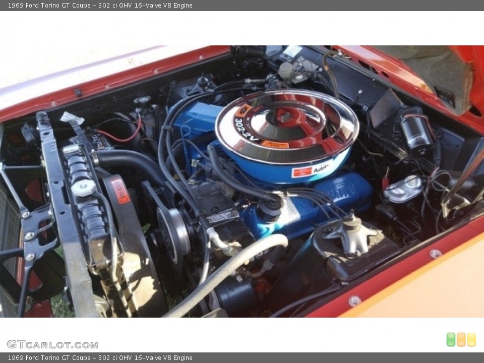 302 ci OHV 16-Valve V8 1969 Ford Torino Engine