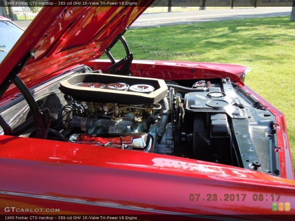 389 cid OHV 16-Valve Tri-Power V8 Engine for the 1966 Pontiac GTO #138746973