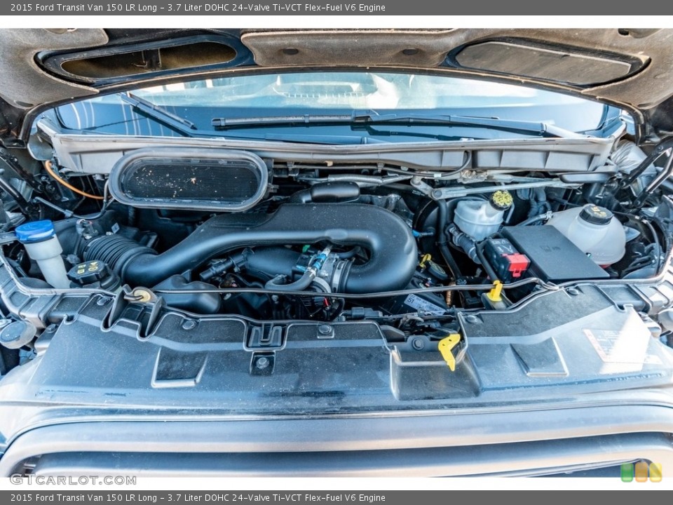 3.7 Liter DOHC 24-Valve Ti-VCT Flex-Fuel V6 2015 Ford Transit Engine