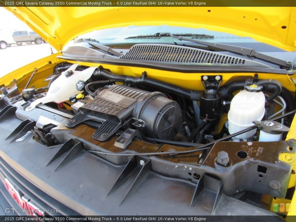 6.0 Liter FlexFuel OHV 16-Valve Vortec V8 2015 GMC Savana Cutaway Engine