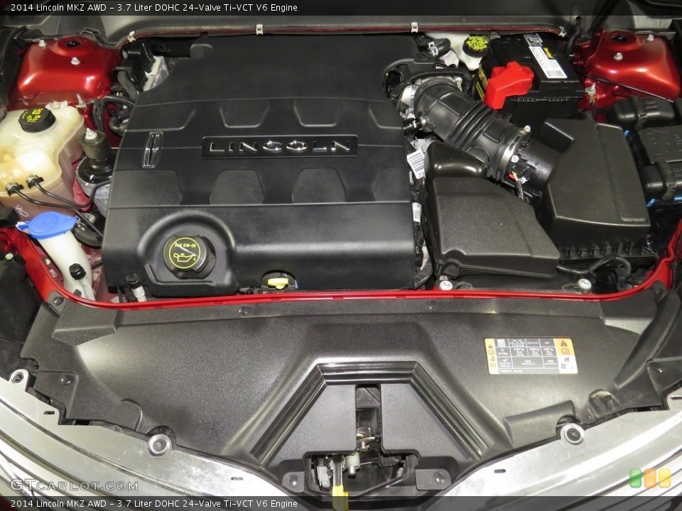 3.7 Liter DOHC 24-Valve Ti-VCT V6 2014 Lincoln MKZ Engine