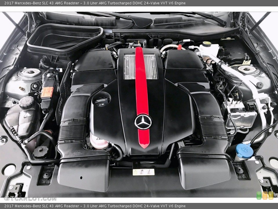 3.0 Liter AMG Turbocharged DOHC 24-Valve VVT V6 2017 Mercedes-Benz SLC Engine