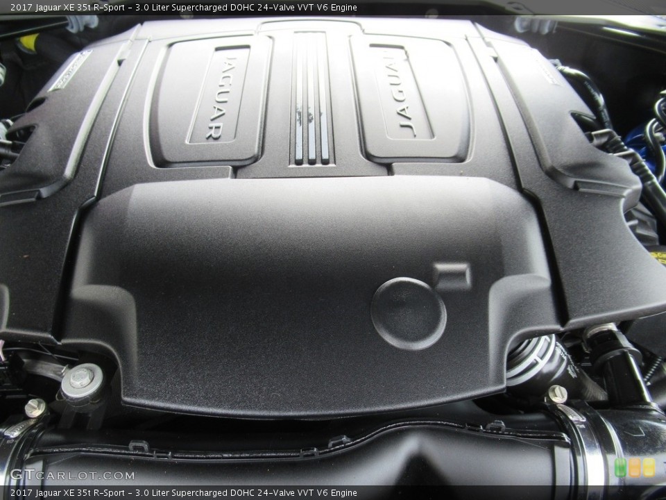 3.0 Liter Supercharged DOHC 24-Valve VVT V6 2017 Jaguar XE Engine