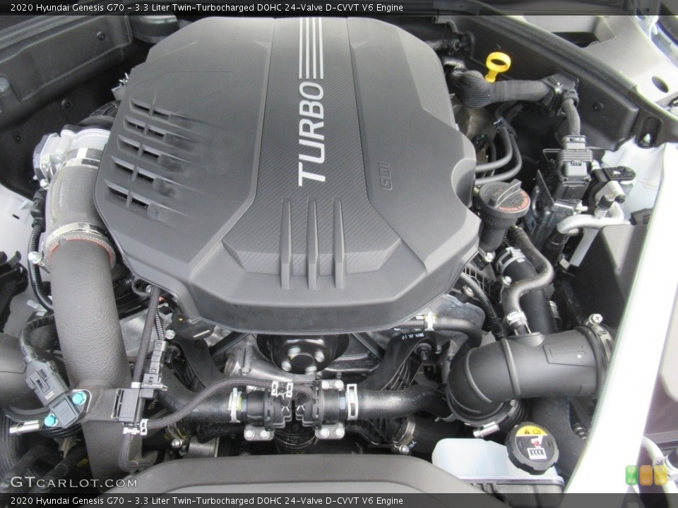 3.3 Liter Twin-Turbocharged DOHC 24-Valve D-CVVT V6 Engine for the 2020 Hyundai Genesis #139260134