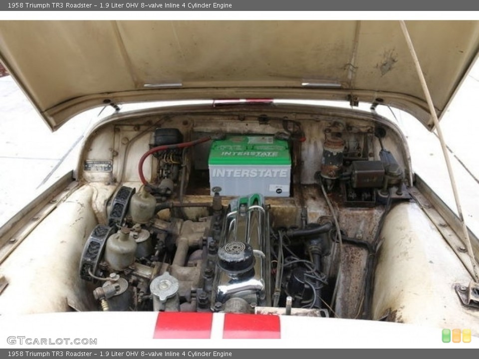 1.9 Liter OHV 8-valve Inline 4 Cylinder 1958 Triumph TR3 Engine