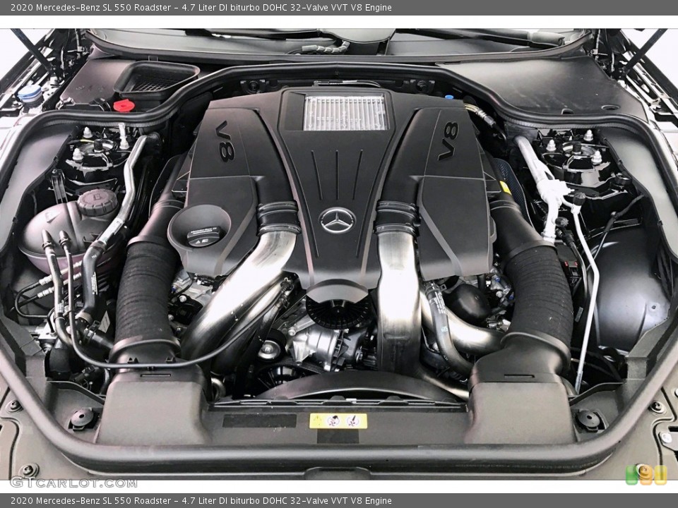 4.7 Liter DI biturbo DOHC 32-Valve VVT V8 2020 Mercedes-Benz SL Engine