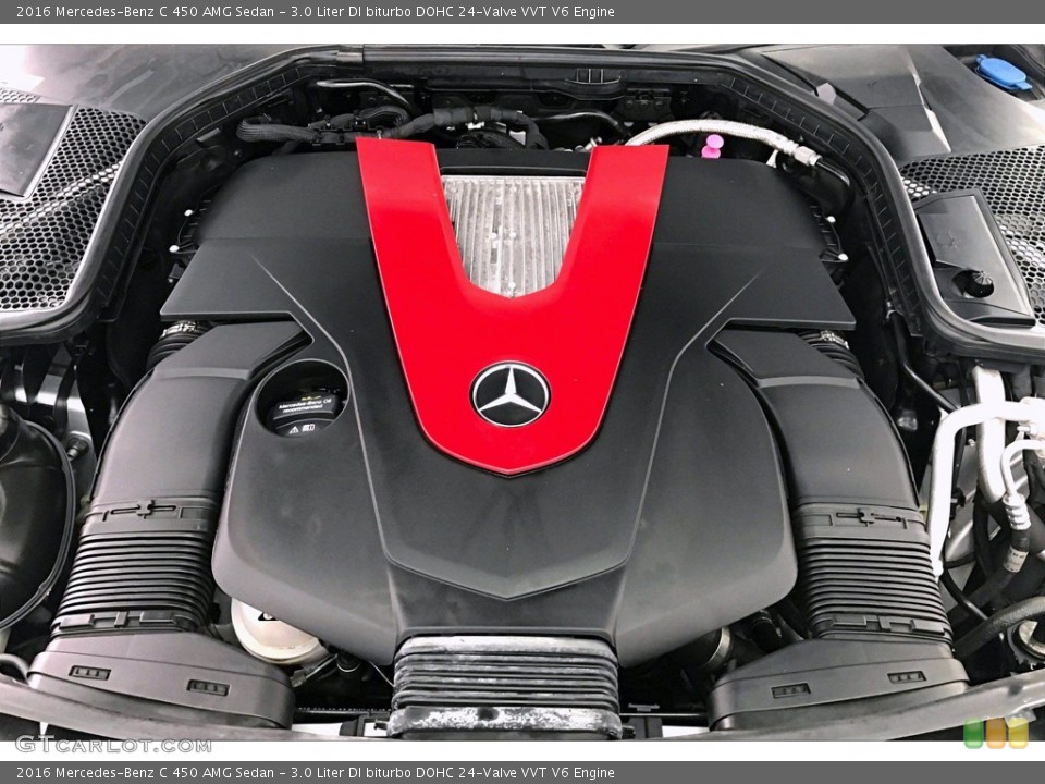 3.0 Liter DI biturbo DOHC 24-Valve VVT V6 2016 Mercedes-Benz C Engine