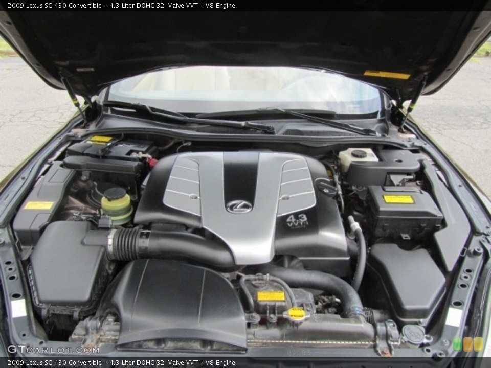 4.3 Liter DOHC 32-Valve VVT-i V8 2009 Lexus SC Engine