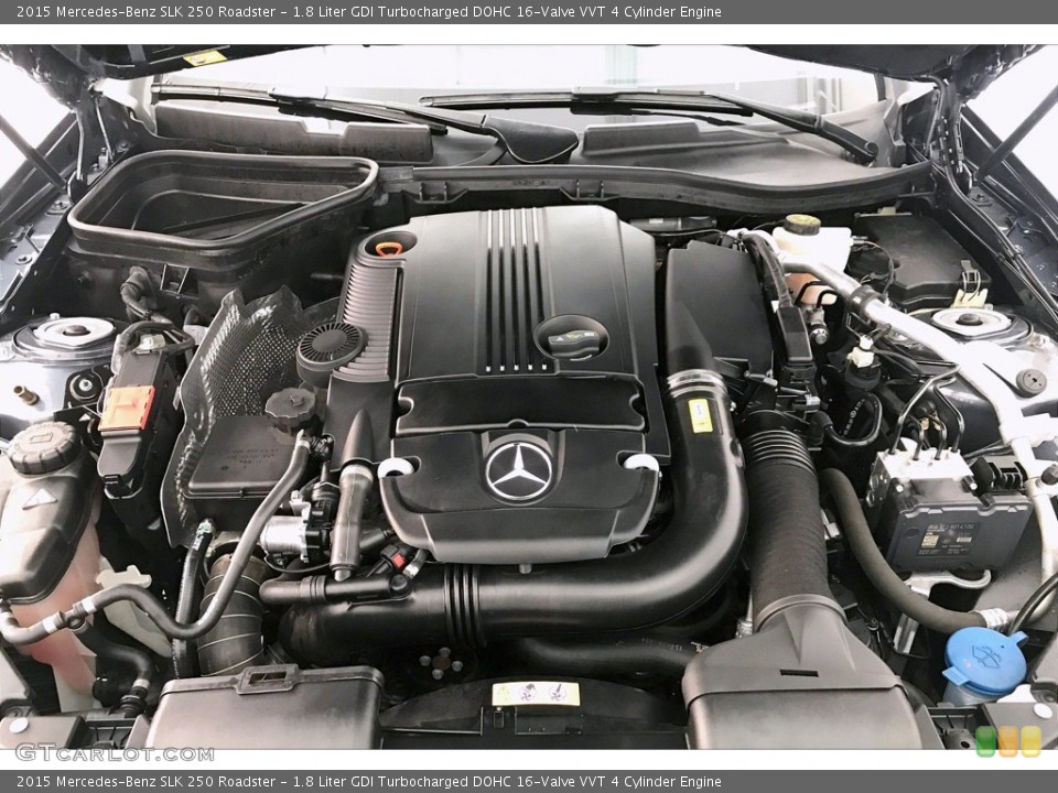 1.8 Liter GDI Turbocharged DOHC 16-Valve VVT 4 Cylinder 2015 Mercedes-Benz SLK Engine