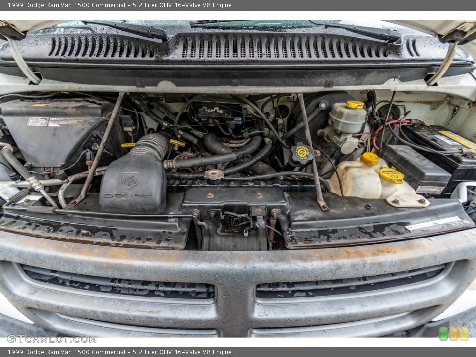 5.2 Liter OHV 16-Valve V8 1999 Dodge Ram Van Engine