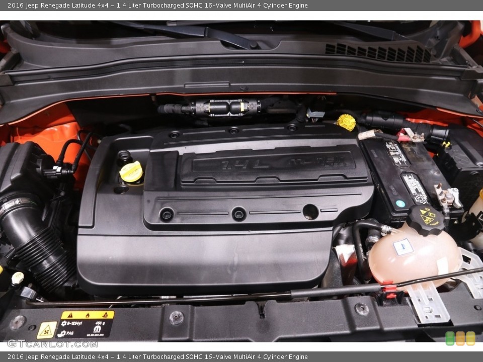 1.4 Liter Turbocharged SOHC 16-Valve MultiAir 4 Cylinder 2016 Jeep Renegade Engine