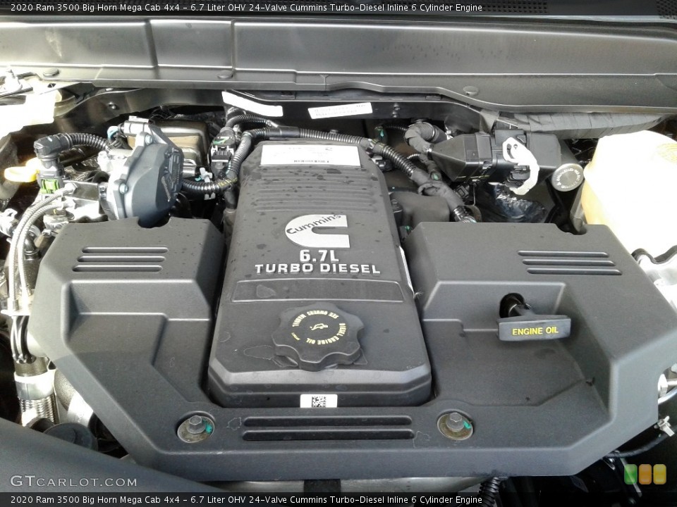 6.7 Liter OHV 24-Valve Cummins Turbo-Diesel Inline 6 Cylinder 2020 Ram 3500 Engine
