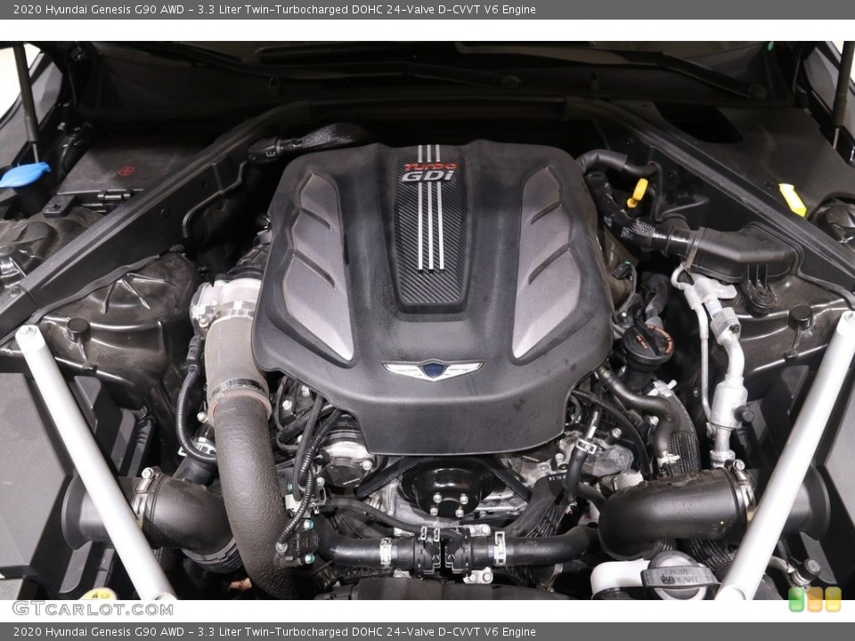 3.3 Liter Twin-Turbocharged DOHC 24-Valve D-CVVT V6 Engine for the 2020 Hyundai Genesis #139643177