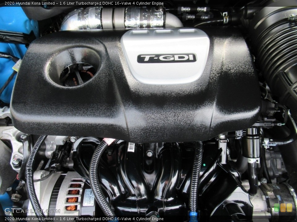 1.6 Liter Turbocharged DOHC 16-Valve 4 Cylinder 2020 Hyundai Kona Engine