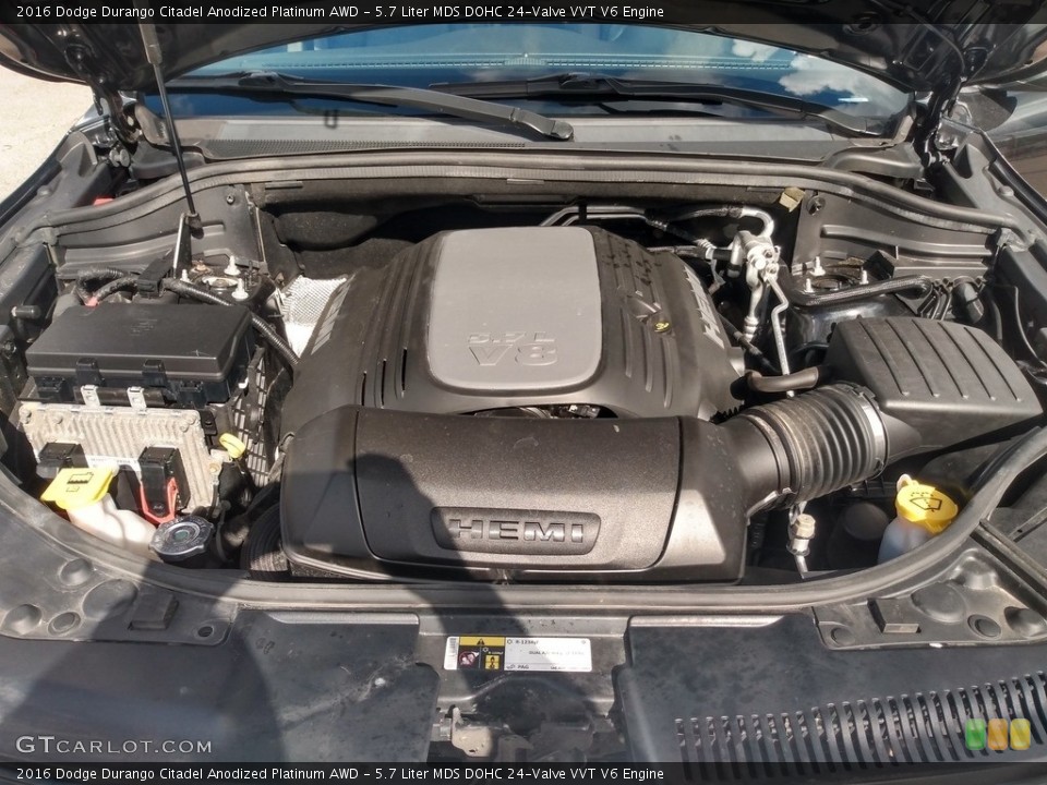 5.7 Liter MDS DOHC 24-Valve VVT V6 2016 Dodge Durango Engine