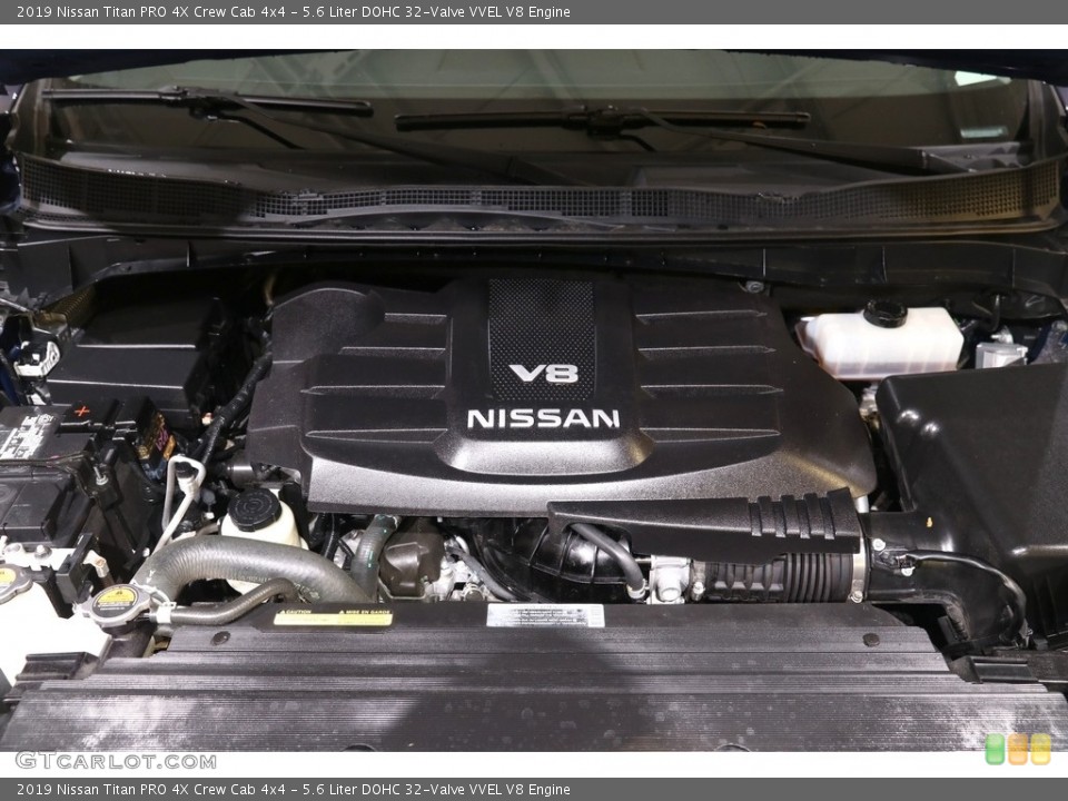 5.6 Liter DOHC 32-Valve VVEL V8 2019 Nissan Titan Engine