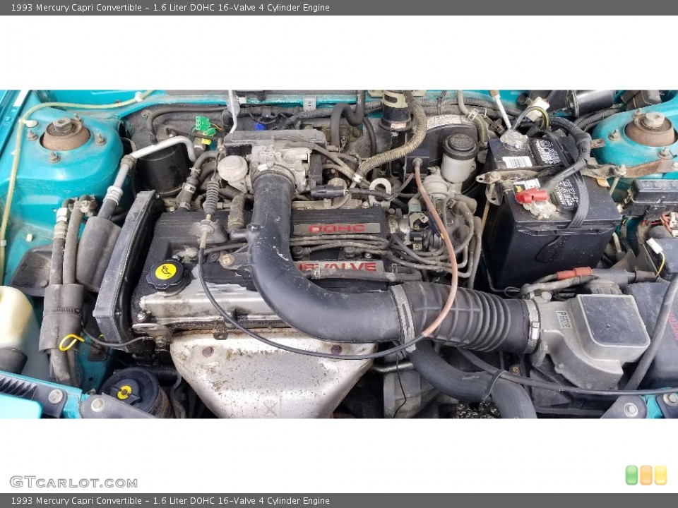 1.6 Liter DOHC 16-Valve 4 Cylinder 1993 Mercury Capri Engine