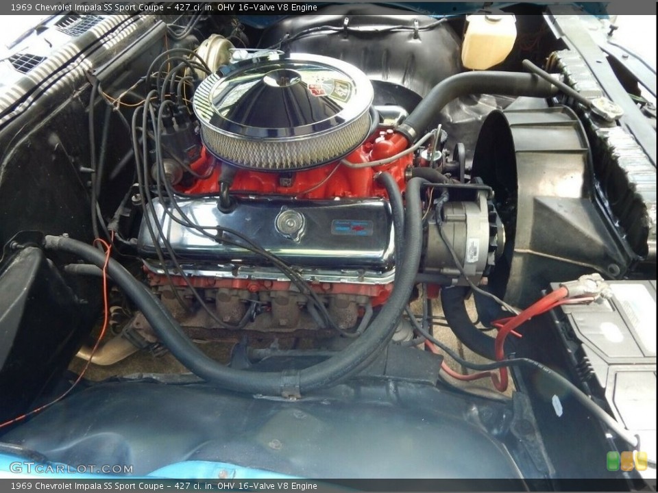 427 ci. in. OHV 16-Valve V8 Engine for the 1969 Chevrolet Impala #139774467