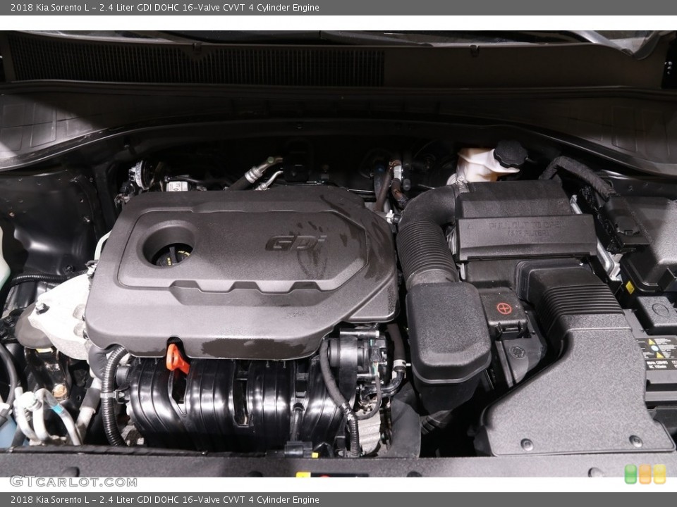 2.4 Liter GDI DOHC 16-Valve CVVT 4 Cylinder 2018 Kia Sorento Engine