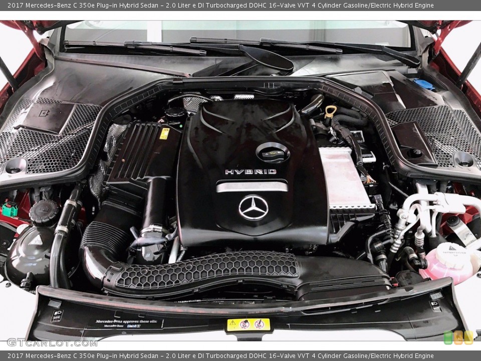 2.0 Liter e DI Turbocharged DOHC 16-Valve VVT 4 Cylinder Gasoline/Electric Hybrid 2017 Mercedes-Benz C Engine