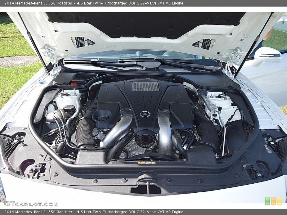 4.6 Liter Twin-Turbocharged DOHC 32-Valve VVT V8 2014 Mercedes-Benz SL Engine
