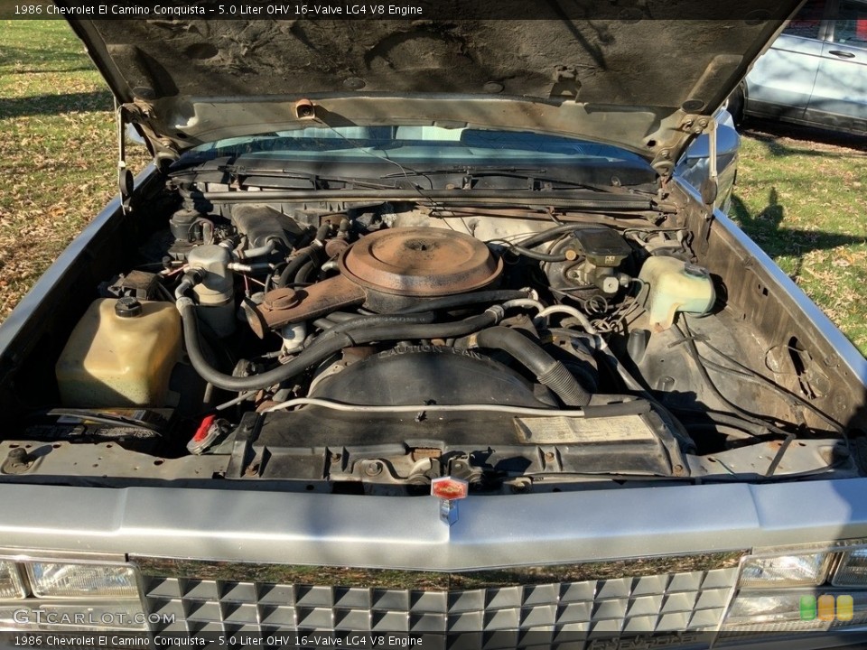 5.0 Liter OHV 16-Valve LG4 V8 1986 Chevrolet El Camino Engine