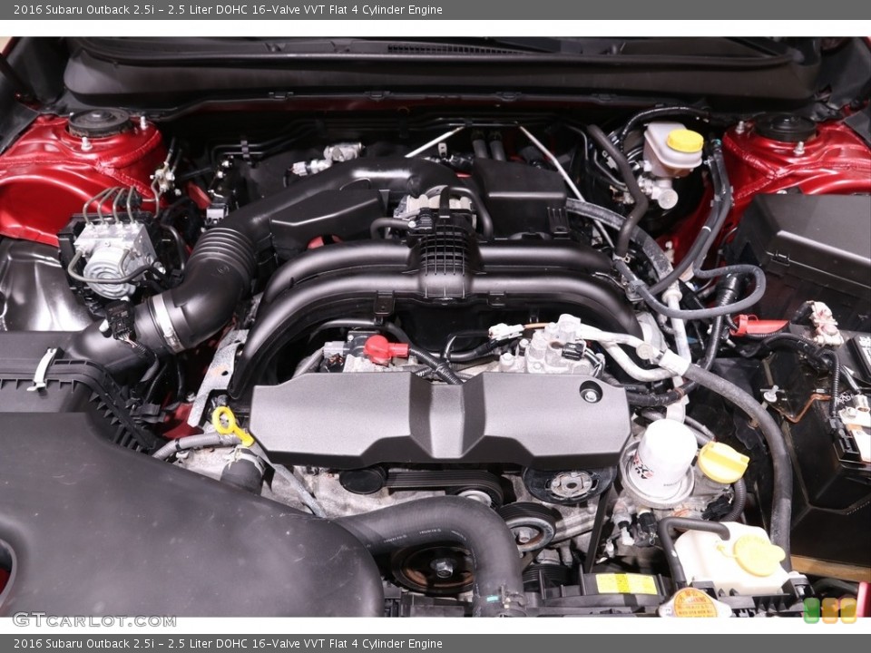 2.5 Liter DOHC 16-Valve VVT Flat 4 Cylinder 2016 Subaru Outback Engine