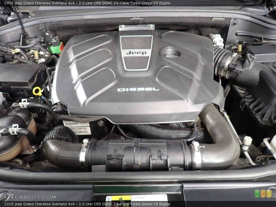 3.0 Liter CRD DOHC 24-Valve Turbo-Diesel V6 2016 Jeep Grand Cherokee Engine
