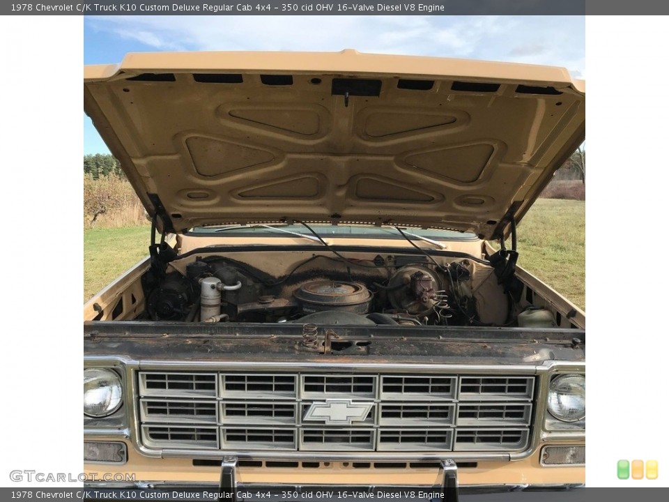 350 cid OHV 16-Valve Diesel V8 1978 Chevrolet C/K Truck Engine