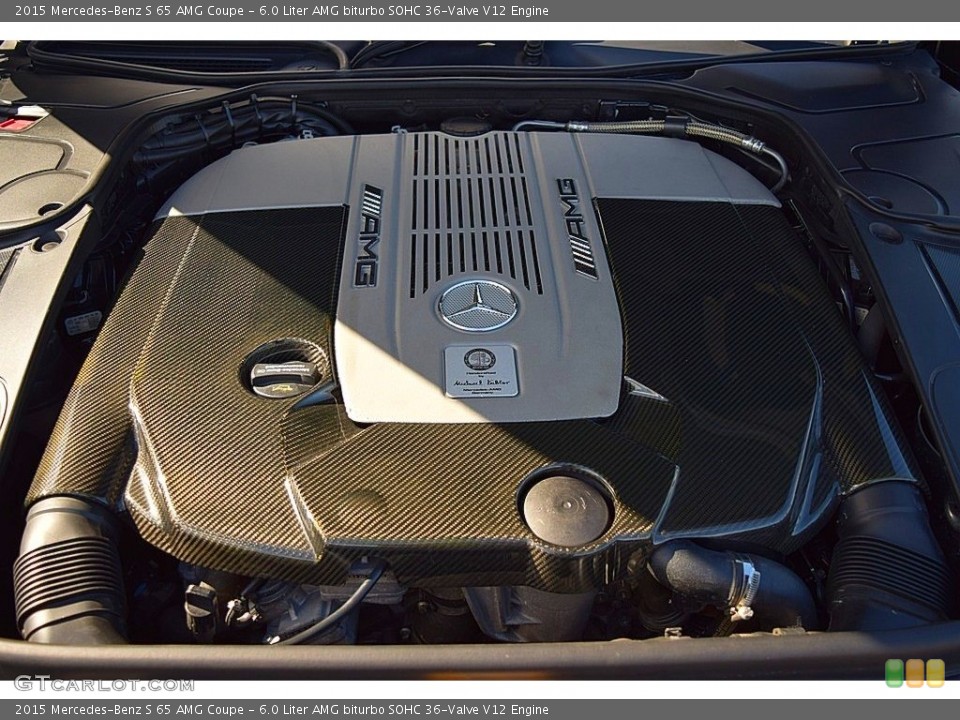 6.0 Liter AMG biturbo SOHC 36-Valve V12 2015 Mercedes-Benz S Engine
