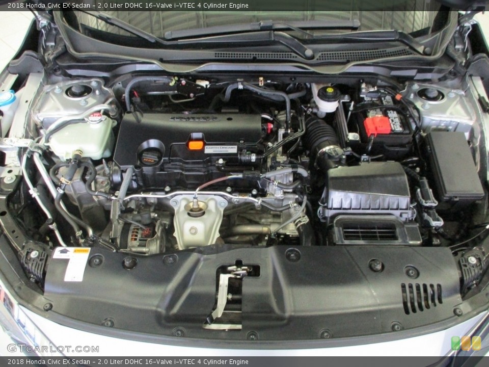 2.0 Liter DOHC 16-Valve i-VTEC 4 Cylinder 2018 Honda Civic Engine