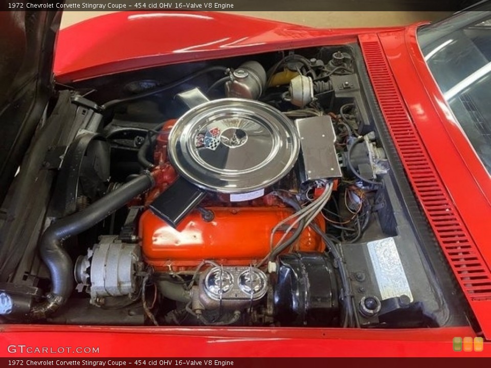 454 cid OHV 16-Valve V8 1972 Chevrolet Corvette Engine
