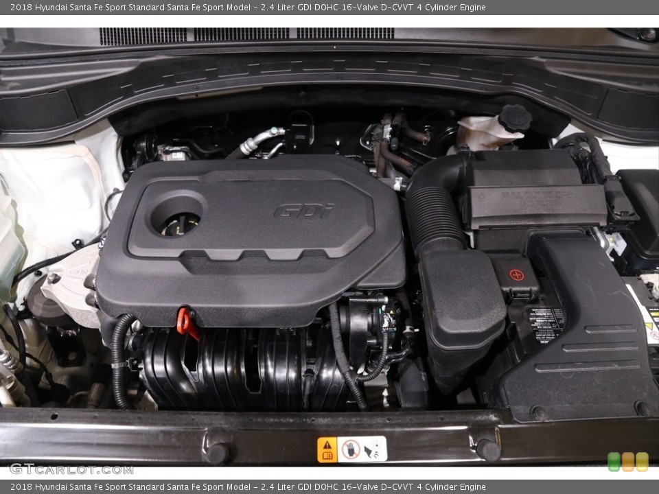 2.4 Liter GDI DOHC 16-Valve D-CVVT 4 Cylinder 2018 Hyundai Santa Fe Sport Engine