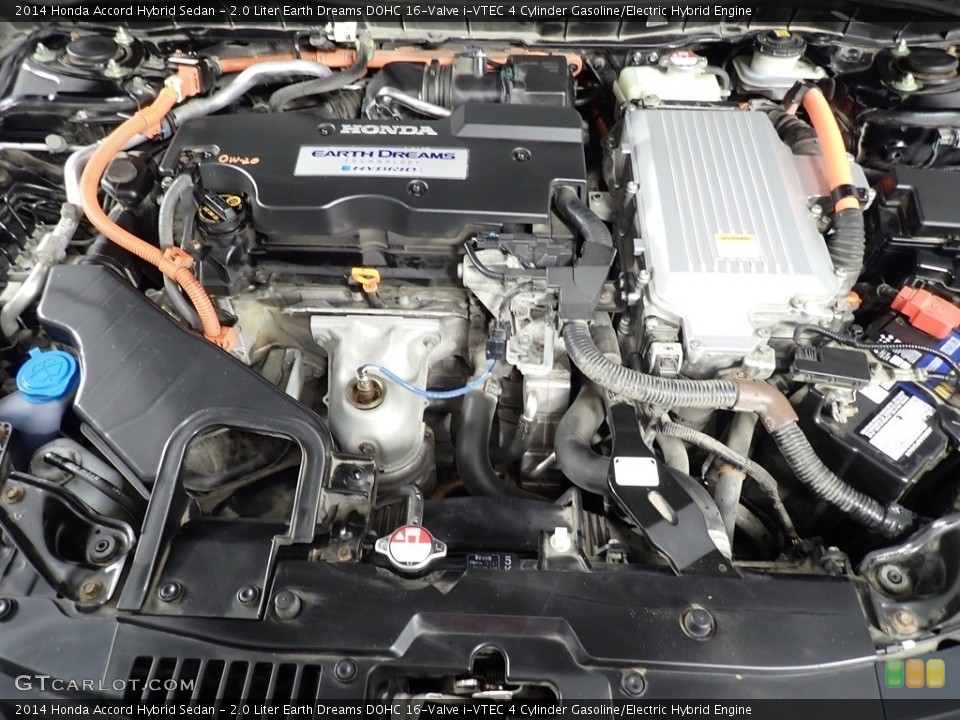 2.0 Liter Earth Dreams DOHC 16-Valve i-VTEC 4 Cylinder Gasoline/Electric Hybrid 2014 Honda Accord Engine